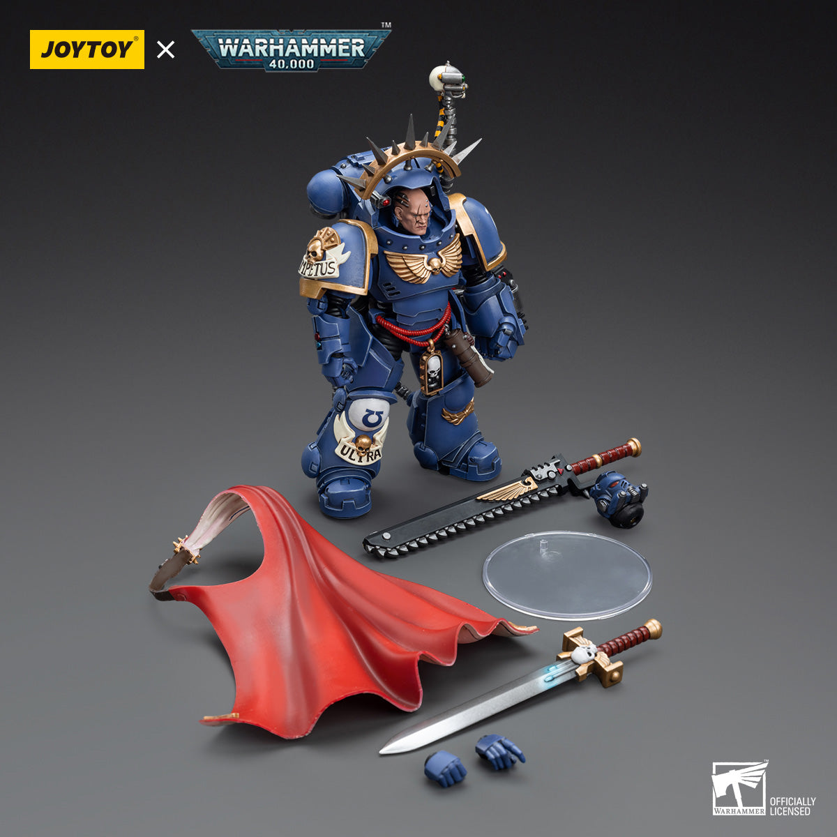 [IN STOCK]JOYTOY Warhammer 40K Action Figure 1/18 Ultramarines Captain in Gravis Armor JT7745 