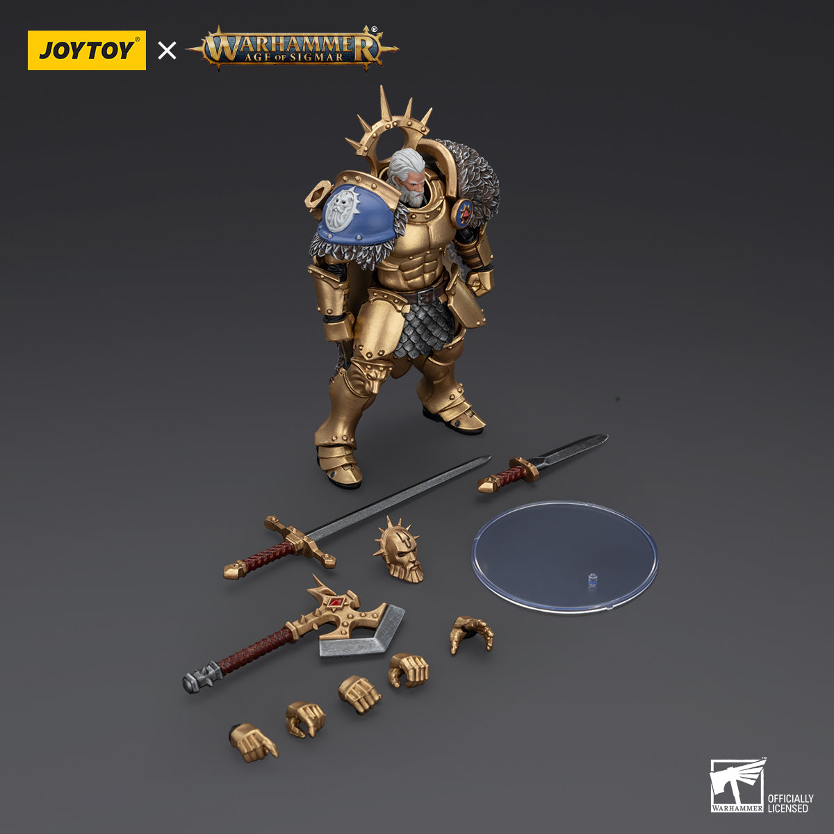JOYTOY Action Figure 1/18 Warhammer AGE OF SIGMAR -Stormcast Eternals The Blacktalons Hendrick, The Silver Wolf Model Birthday Gifts 