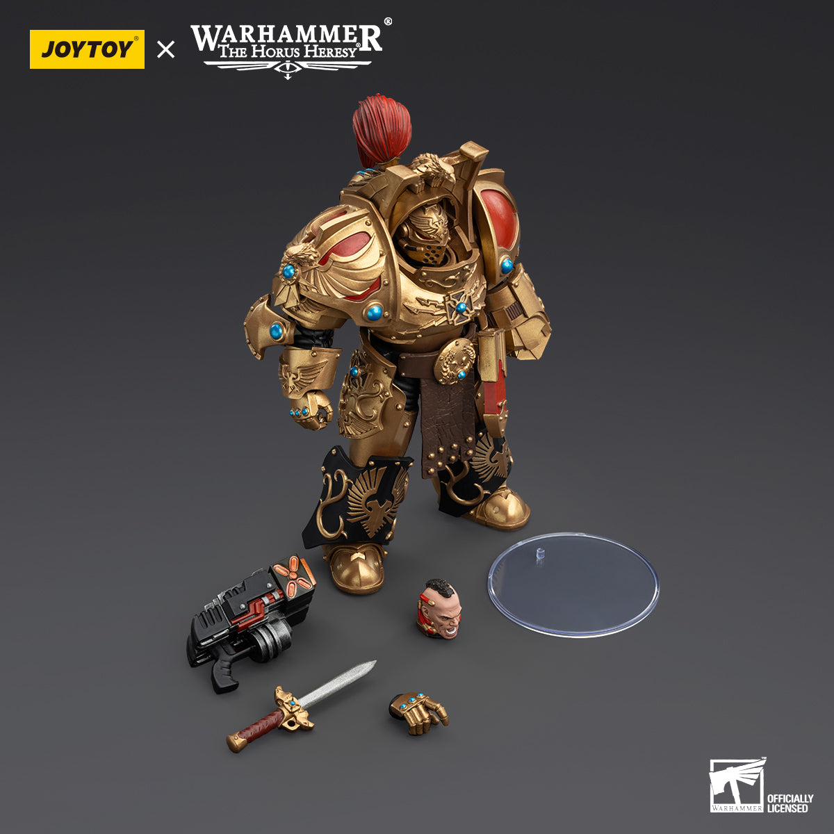 JOYTOY  Warhammer "The Horus Heresy" Action Figure 1/18  Legio Custodes Aquilon Terminator Squad Aquilon with twin-linked Adrathic Destructor Assault Anime Military Model Toys  JT00751