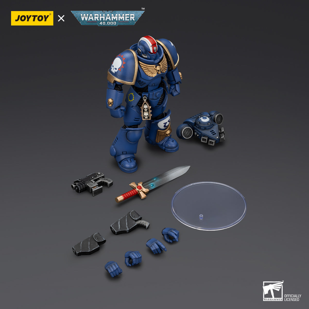 [IN STOCK]JOYTOY Warhammer 40K Action Figure 1/18 Ultramarines Heroes of the Chapter Primaris Lieutenant Erastus
