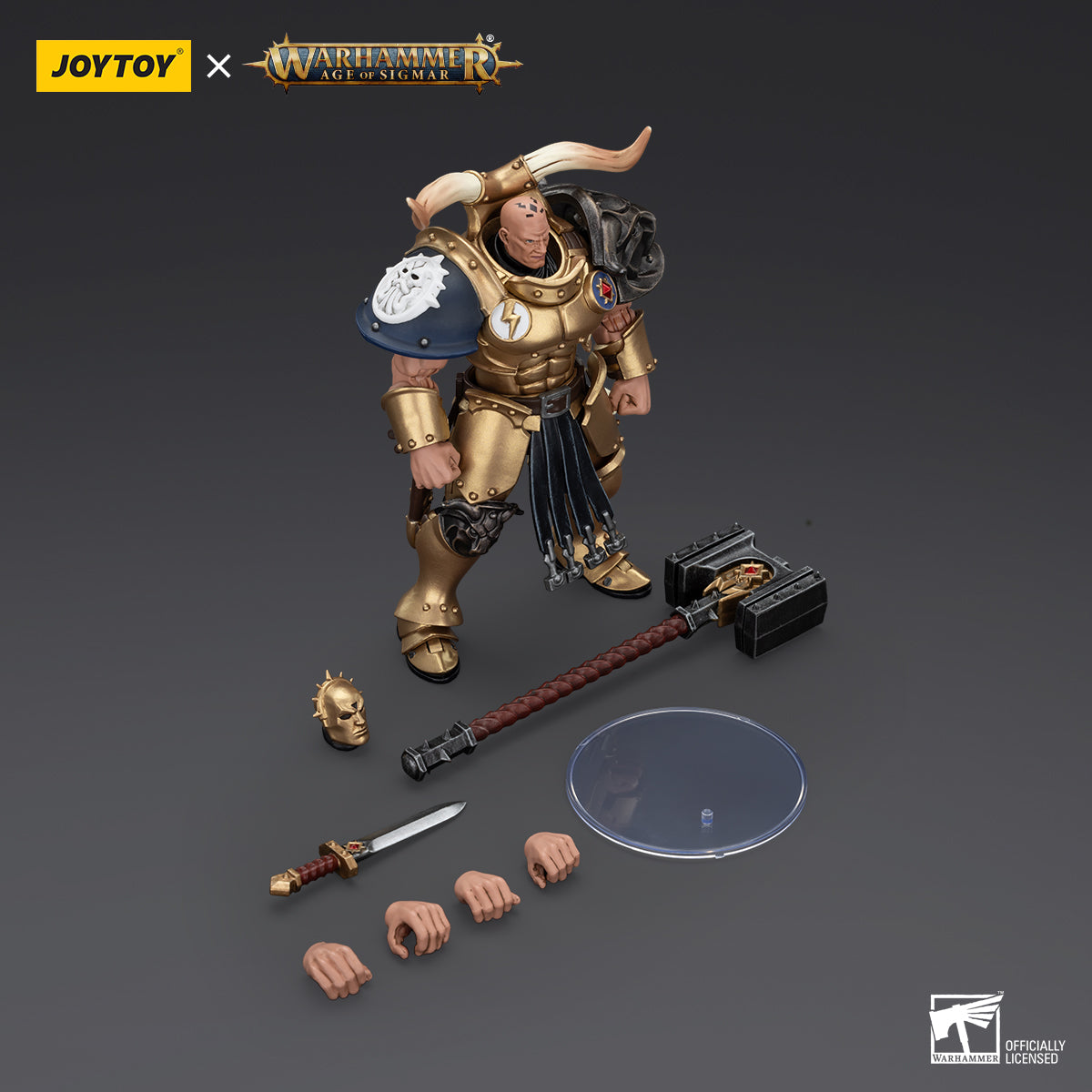 JOYTOY Action Figure 1/18 Warhammer AGE OF SIGMAR -Stormcast Eternals The Blacktalons Rostus Oxenhammer Model Birthday Gifts 