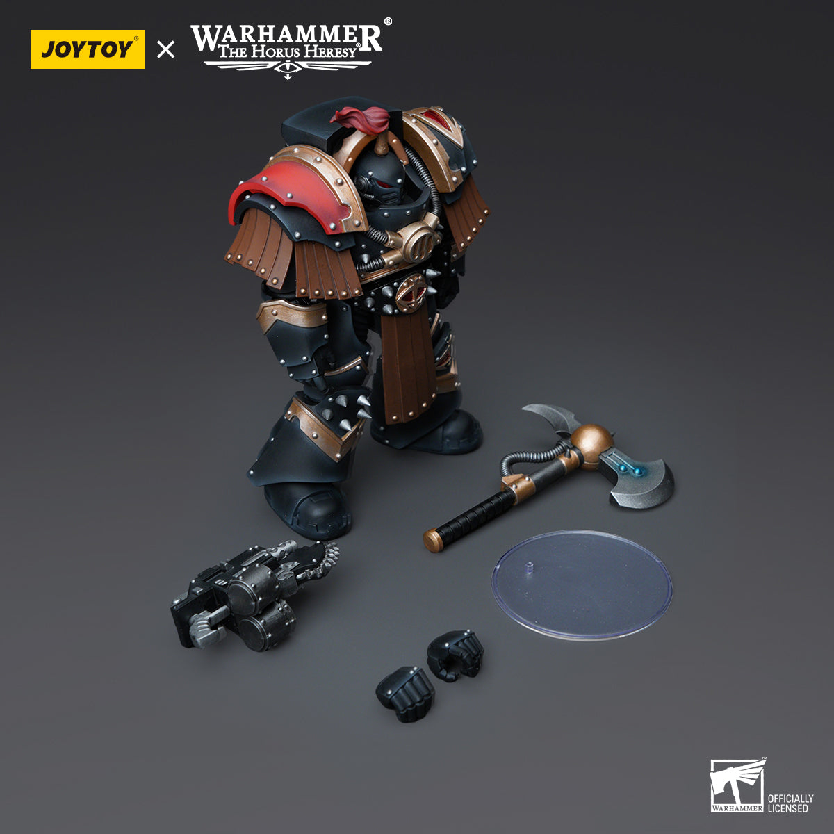 JOYTOY Action Figure 1/18 Sons of Horus Justaerin Terminator Squad Justaerin with Carsoran Power Ax Model Birthday Gifts
