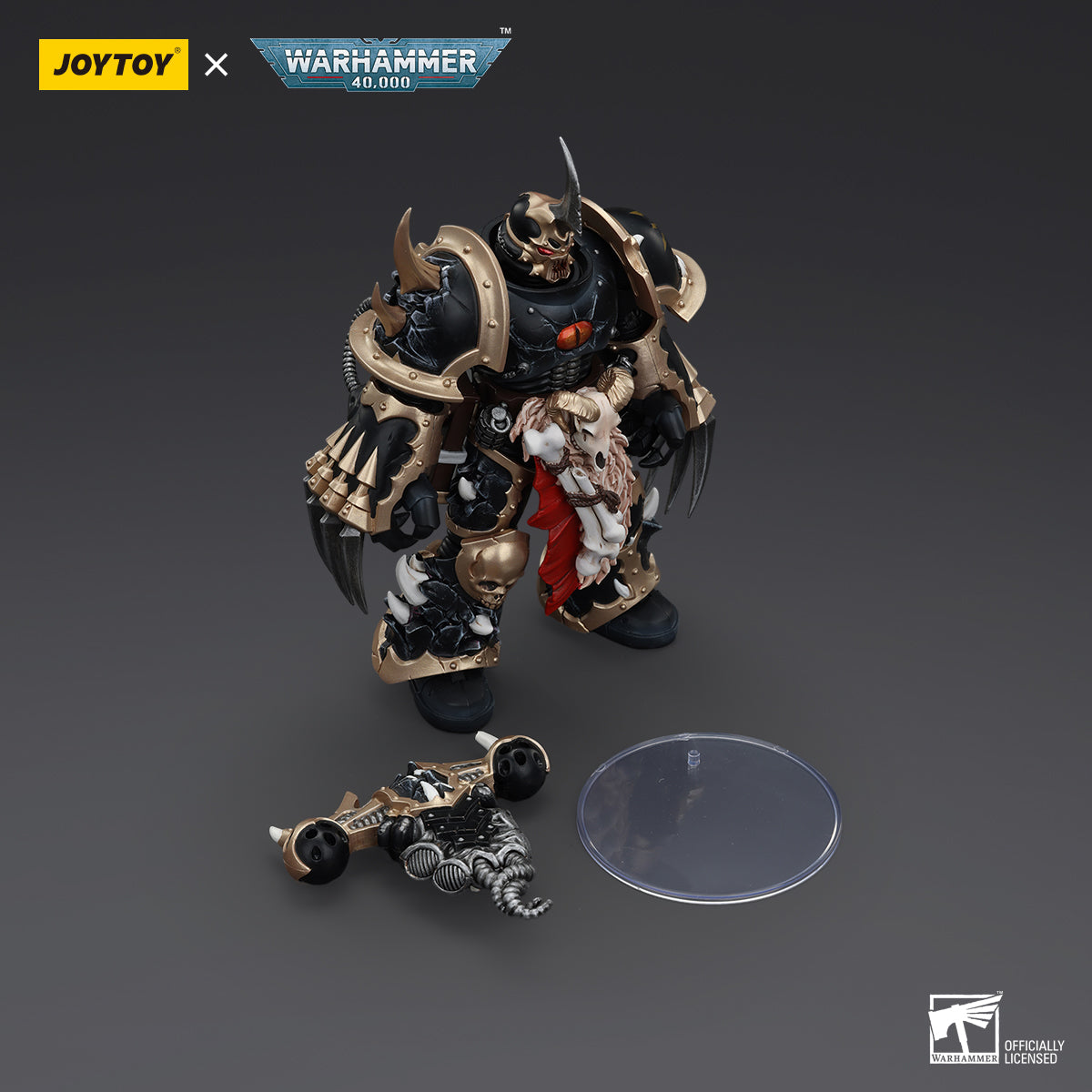 JOYTOY Action Figure 1/18 Warhammer 40k Black Legion Chosen with Lightning Claws Model Birthday Gifts 
