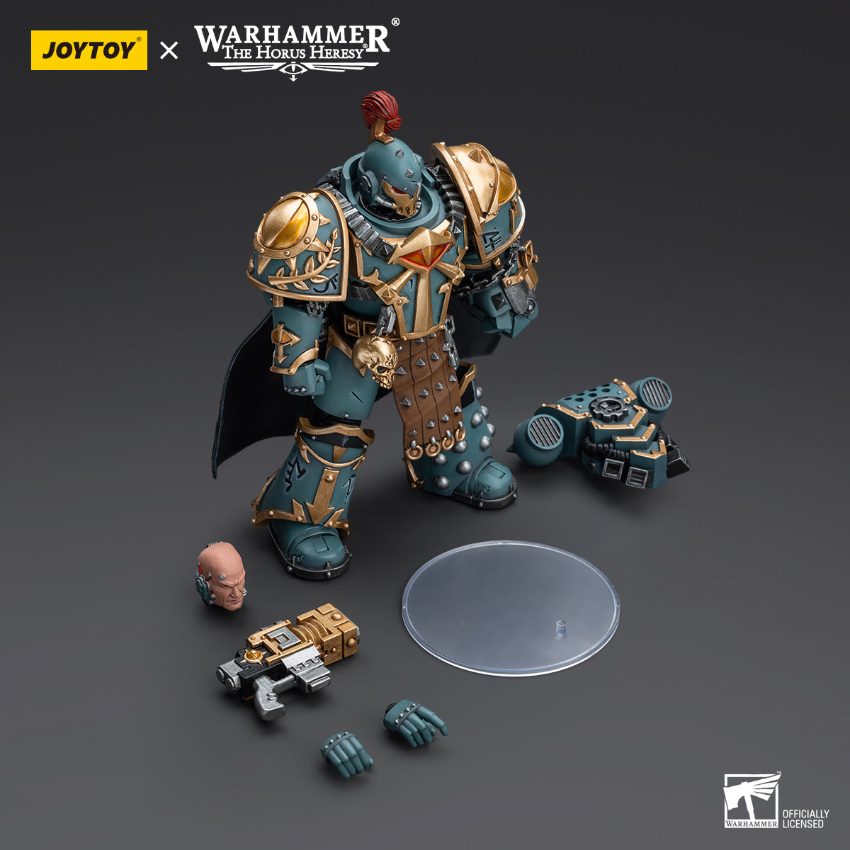 JOYTOY Action Figure 1/18 Sons Of Horus Tartaros Terminator Squad Terminator With Heavy Flamer And Chainfist Model Birthday Gifts 
