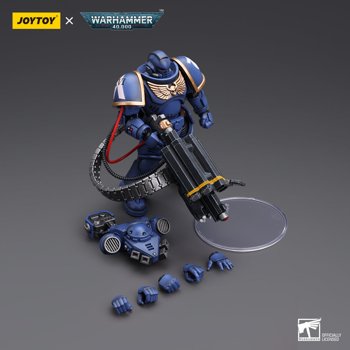 [IN STOCK]JOYTOY Warhammer 40K Action Figure 1/18 Ultramarines Desolation Marine with Castellan Launcher (Superkrak)