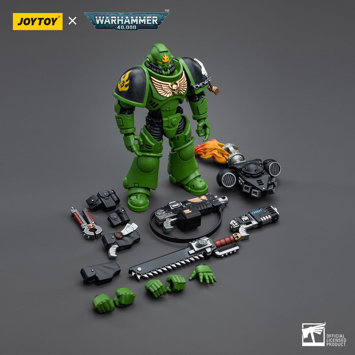 JOYTOY Action Figure 1/18 Salamanders Intercessors Sergeant Tsek'gan Model Birthday Gifts 