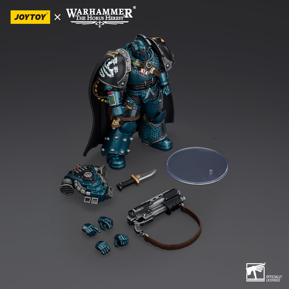 [IN STOCK]JOYTOY Warhammer 40K Action Figure 1/18 Alpha Legion Alpharius, Primarch of the XXth Legion-Saboteur Consul-Contemptor Dreadnought with Gravis Plasma Cannon 3PCS