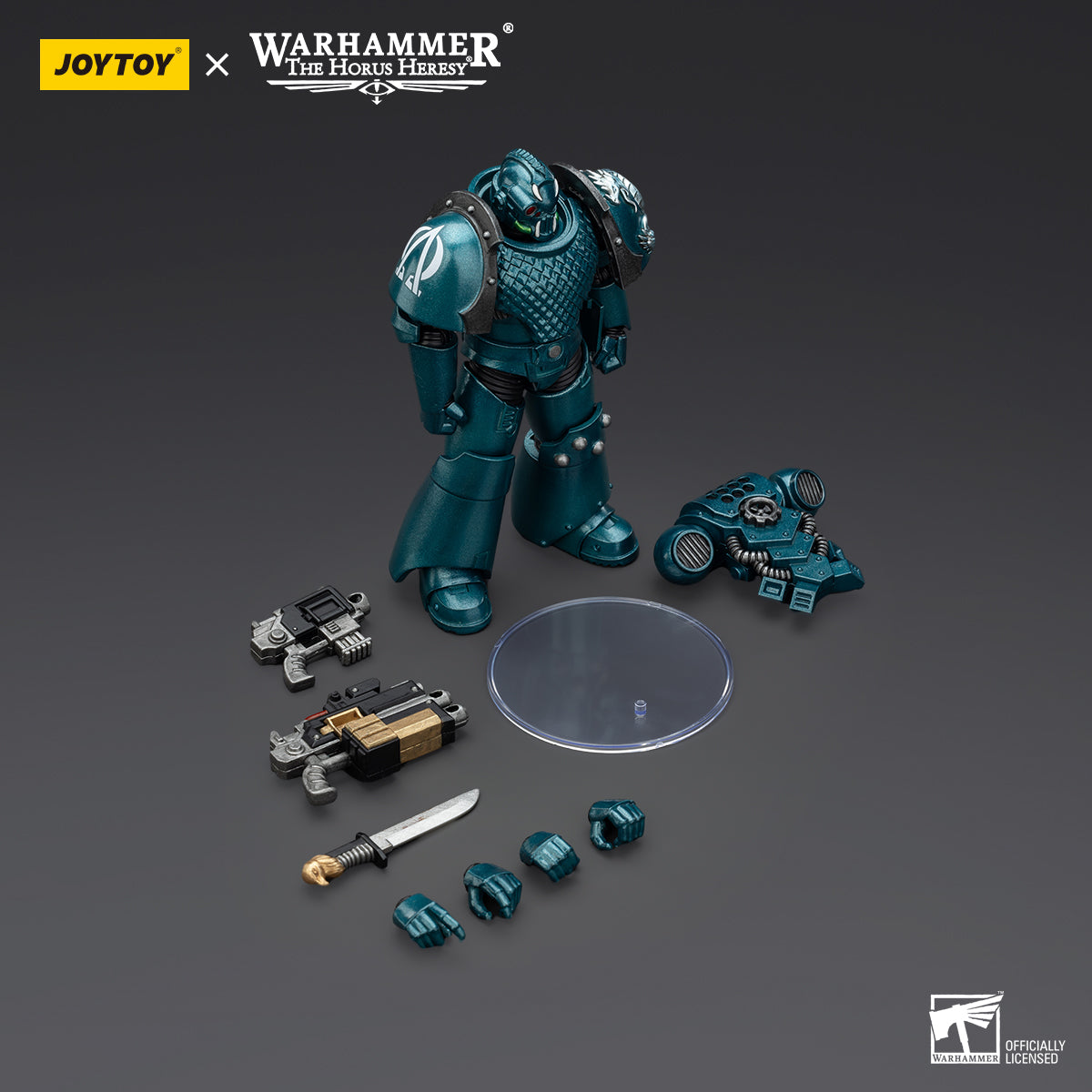 [IN STOCK]JOYTOY Warhammer 40K Action Figure 1/18 Alpha Legion Headhunter With Banestrike Combi-Bolter And Power Dagger