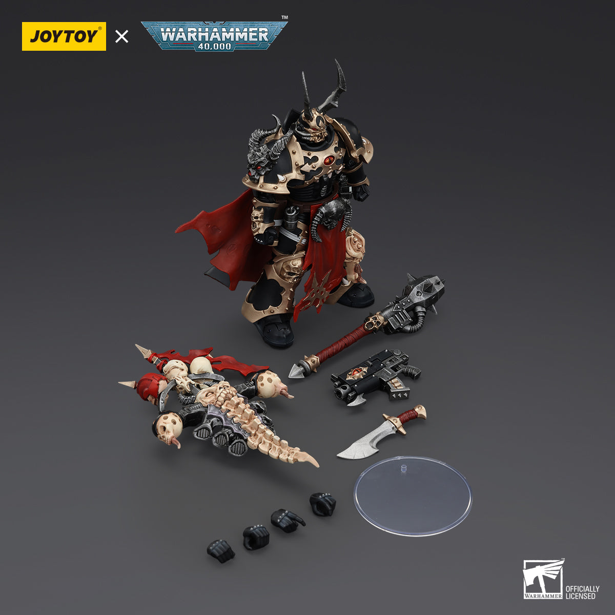 JOYTOY Action Figure 1/18 Warhammer 40k Chosen Champion with Bolter and Power Maul Model Birthday Gifts 