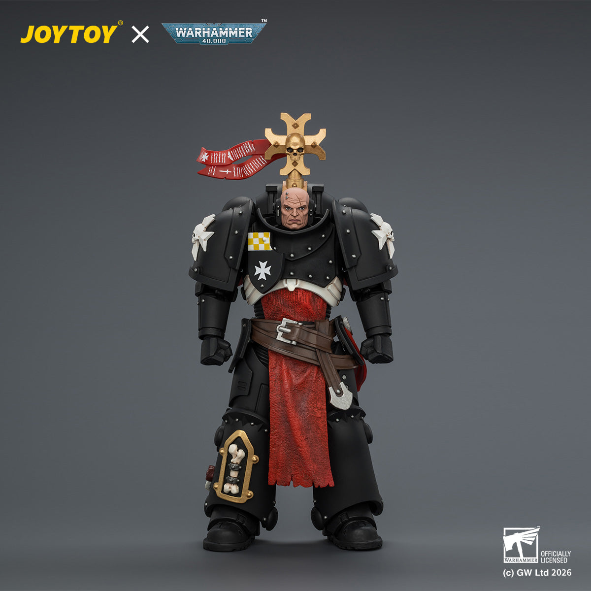 [PreOrder]JOYTOY Warhammer 40k 1/18 Action Figure Black Templars Execrator 1 with Crozius Arcanum and Master-Crafted Power Weapon
