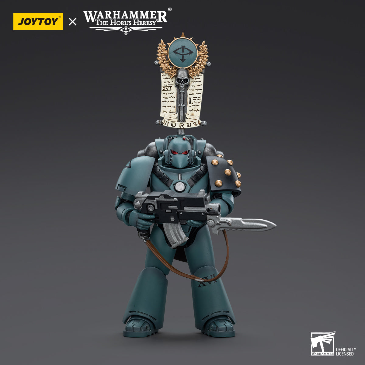 JOYTOY Action Figure 1/18 Sons of Horus MKVI Tactical Squad Legionary with Legion Vexilla Model Birthday Gifts 