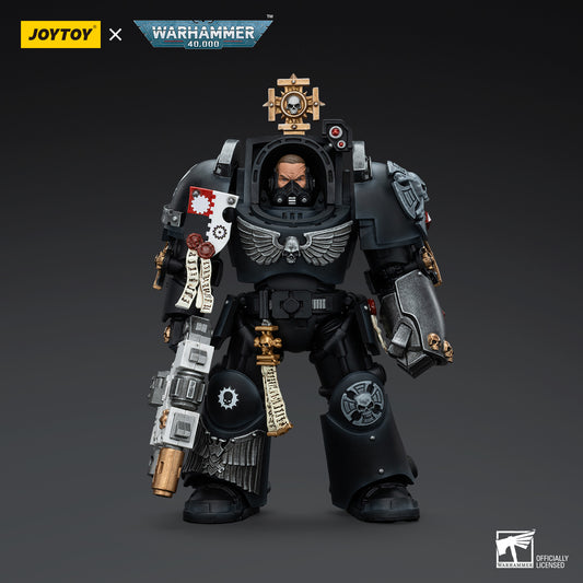 JOYTOY Action Figure 1/18 Iron Hands Captain in Terminator Armor Model Birthday Gifts 