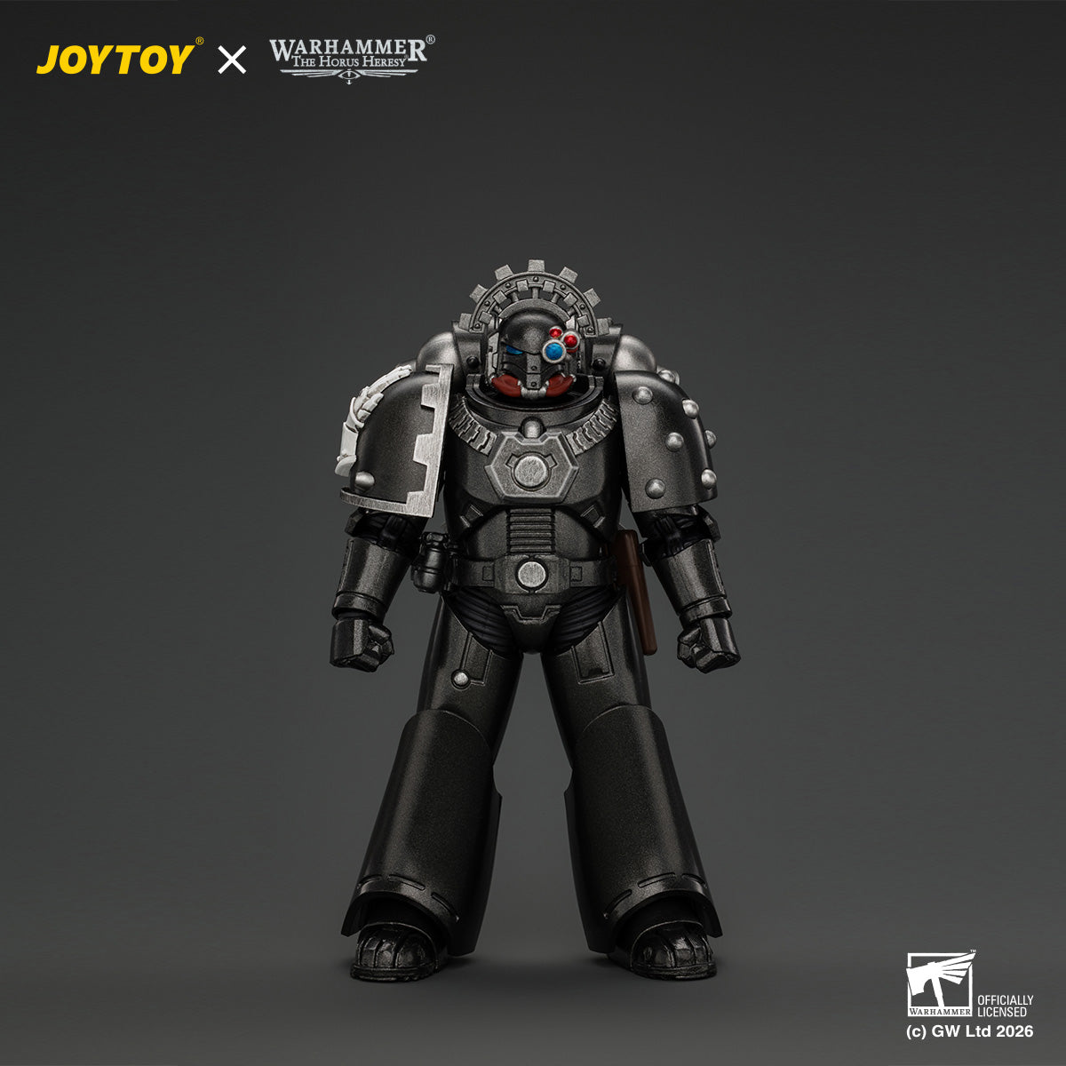 JOYTOY 1/18 Warhammer "The Horus Heresy" Action Figure Iron Hands MkVI Tactical Sergeant with Bolter, Plasma Pistol & Power sword