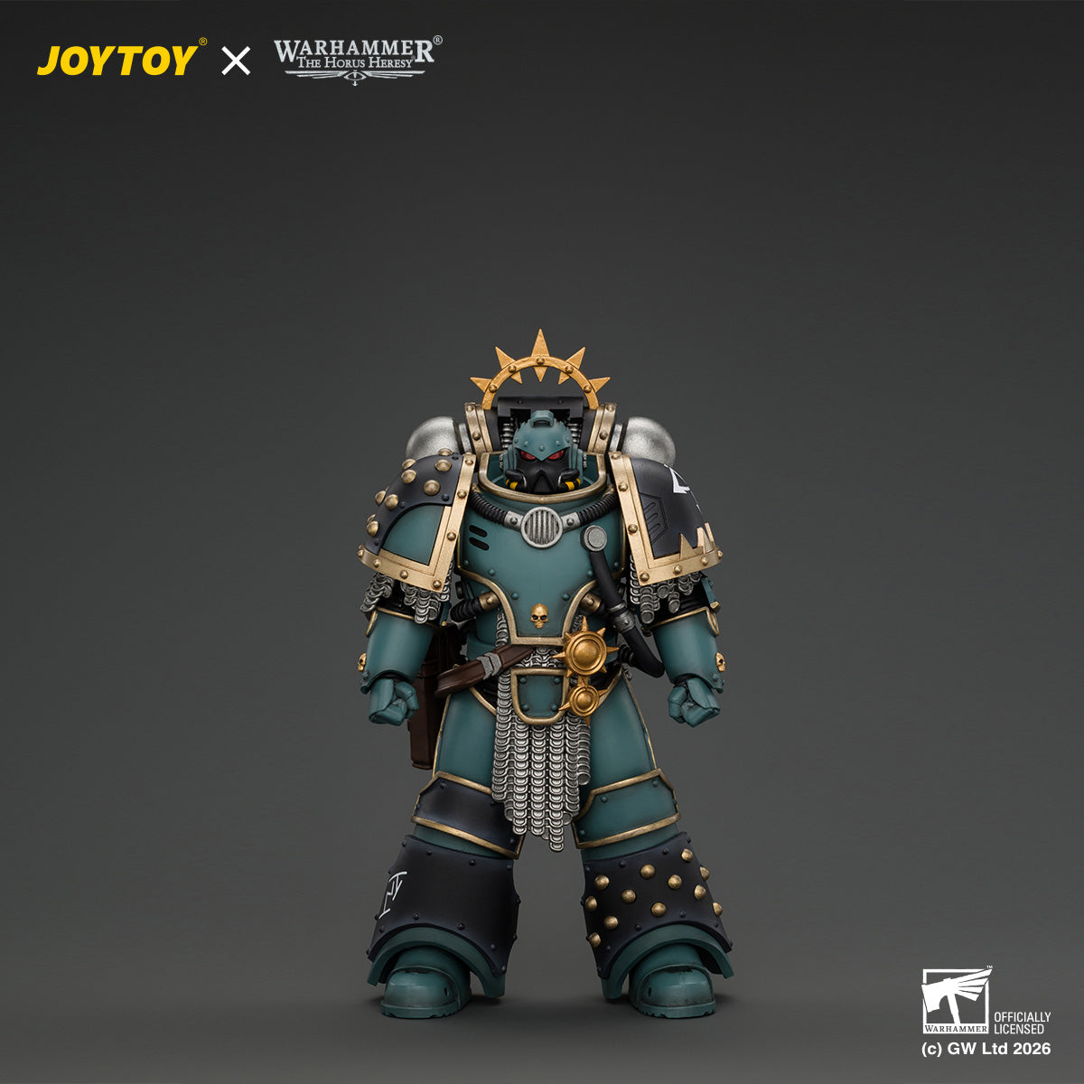 JOYTOY Warhammer "The Horus Heresy"  1/18  STARCRAFT Action Figure  Sons of Horus Herald Consul with Icon of Allegiance, Bolt Pistol and Power Weapon