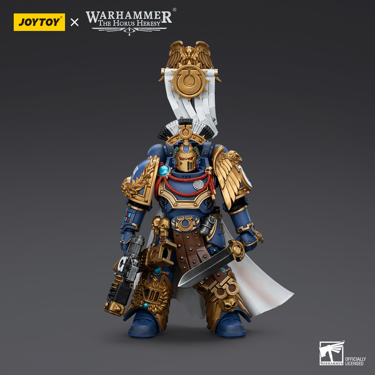 JOYTOY Action Figure 1/18 Ultramarines Legion Praetor with Power Sword and Volkite Serpenta Model Birthday Gifts 