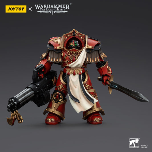 JOYTOY Action Figure 1/18Blood Angels Crimson Paladins Squad Crimson Paladin with Iliastus Assault Cannon Model Birthday Gifts