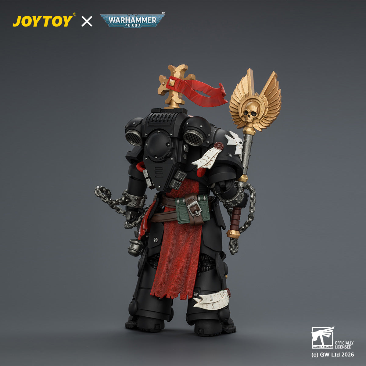[PreOrder]JOYTOY Warhammer 40k 1/18 Action Figure Black Templars Execrator 1 with Crozius Arcanum and Master-Crafted Power Weapon
