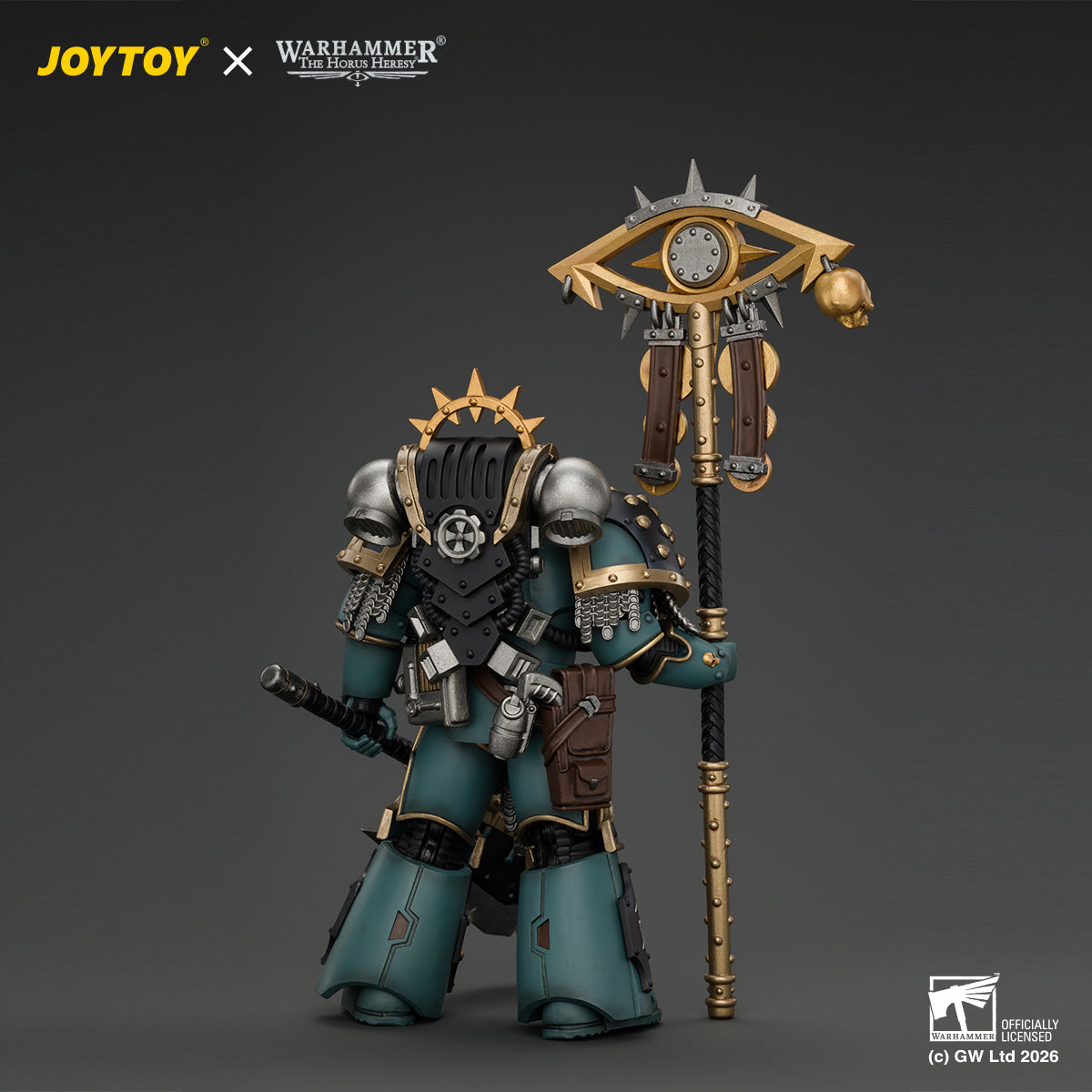 JOYTOY Warhammer "The Horus Heresy"  1/18  STARCRAFT Action Figure  Sons of Horus Herald Consul with Icon of Allegiance, Bolt Pistol and Power Weapon