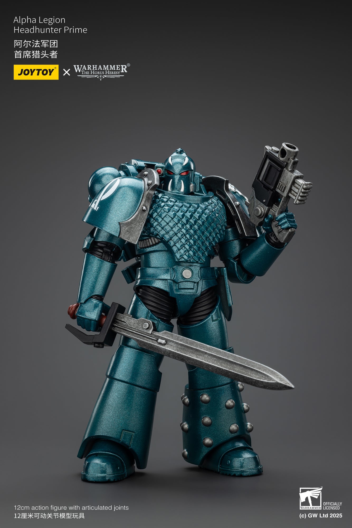 [IN STOCK]JOYTOY Warhammer 40K Action Figure 1/18 Alpha Legion Headhunter Prime