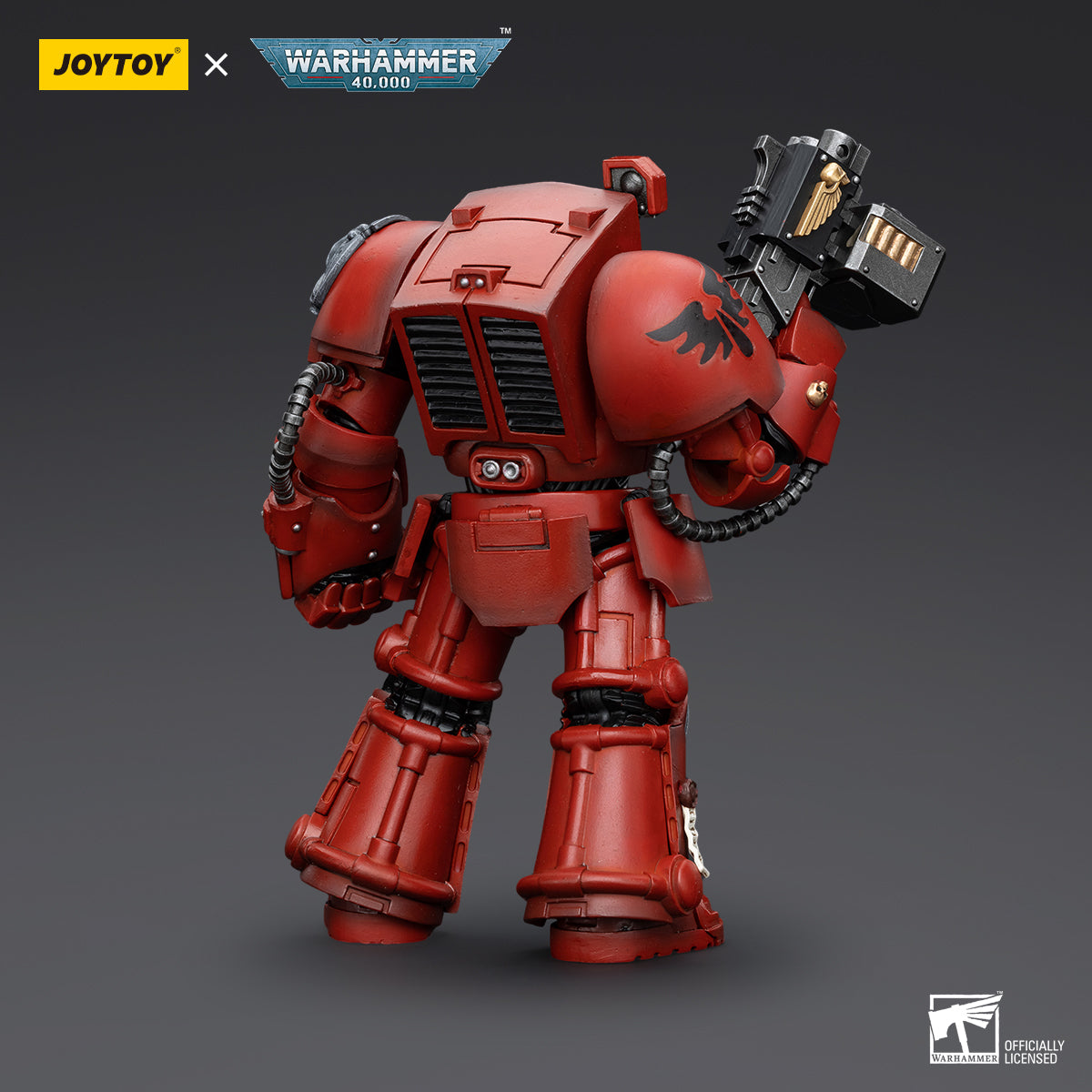 JOYTOY Action Figure 1/18 Blood Angels Terminator Squad Terminator with Storm Bolter Model Birthday Gifts 