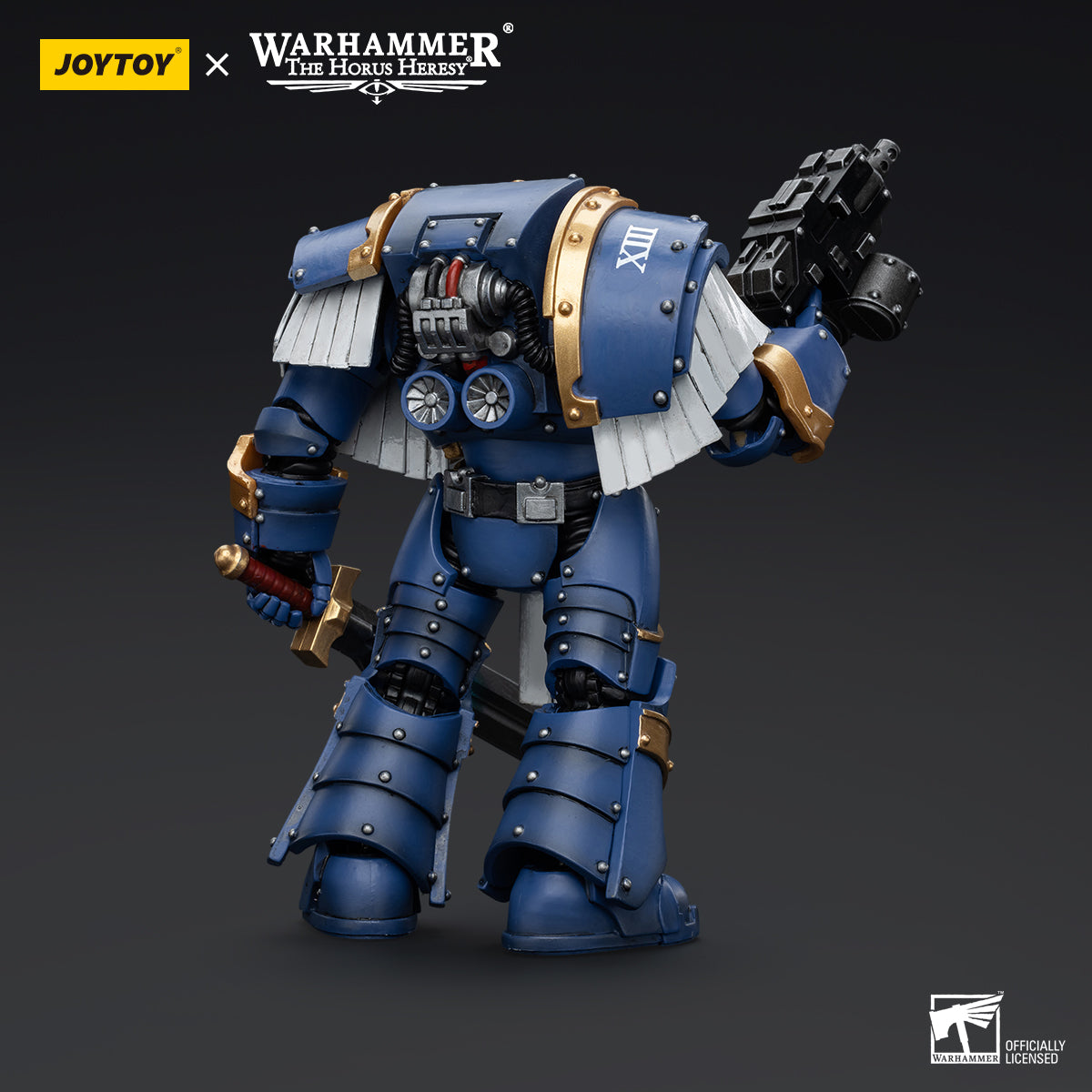 JOYTOY Action Figure 1/18 Ultramarines Cataphractii Terminator Squad Sergeant with Power Sword Model Birthday Gifts 