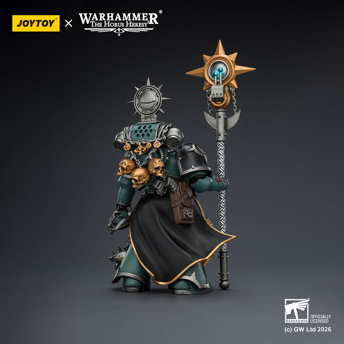 JOYTOY Warhammer Action Figure  Sons of Horus Dark Emissary Consul with Staff of Dark Authority  Collection Model Birthday Gifts