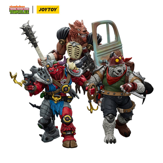 JOYTOY TMNT 1/18 Action Figure Dirtbag & Groundchuck & Rahzar