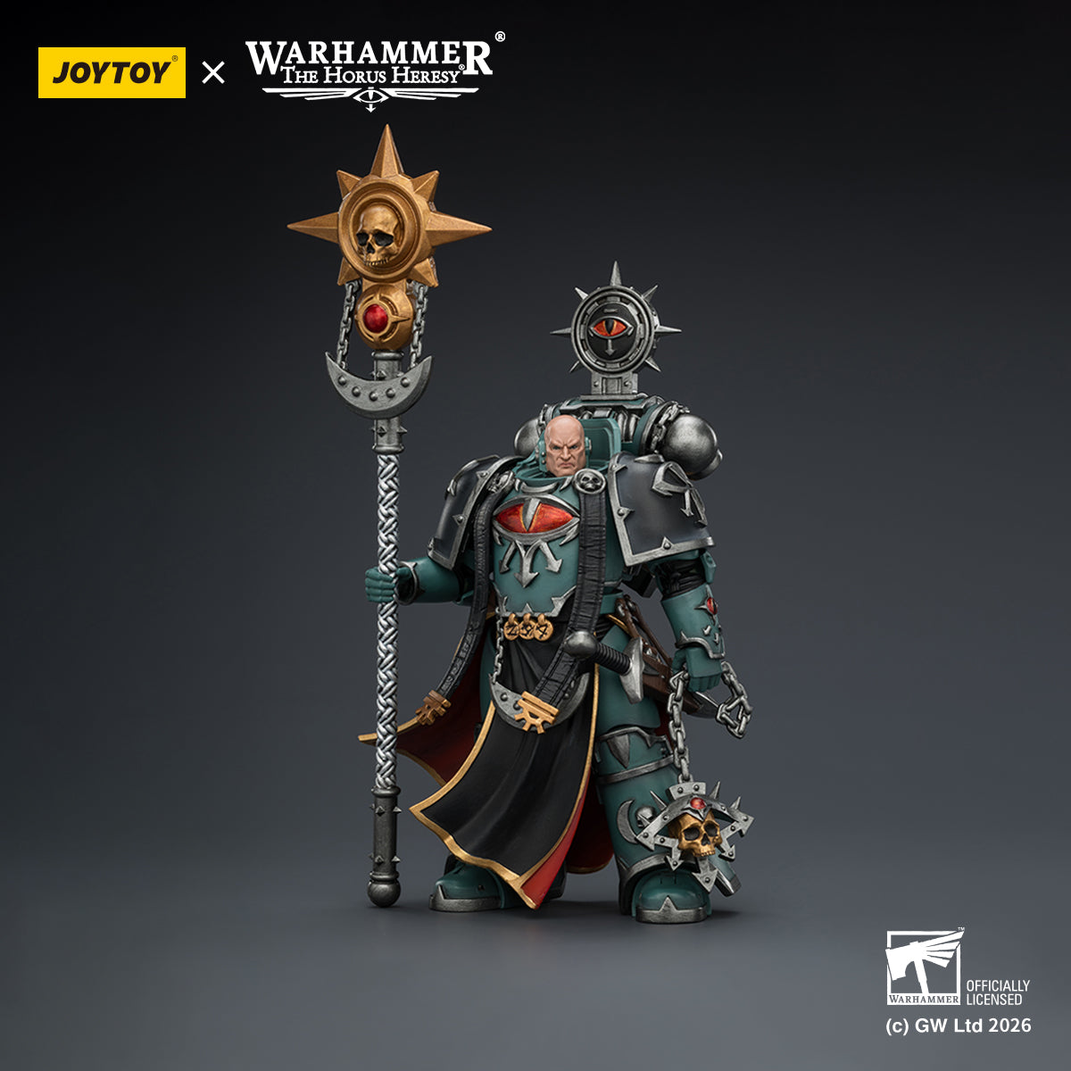 JOYTOY Warhammer Action Figure  Sons of Horus Dark Emissary Consul with Staff of Dark Authority  Collection Model Birthday Gifts