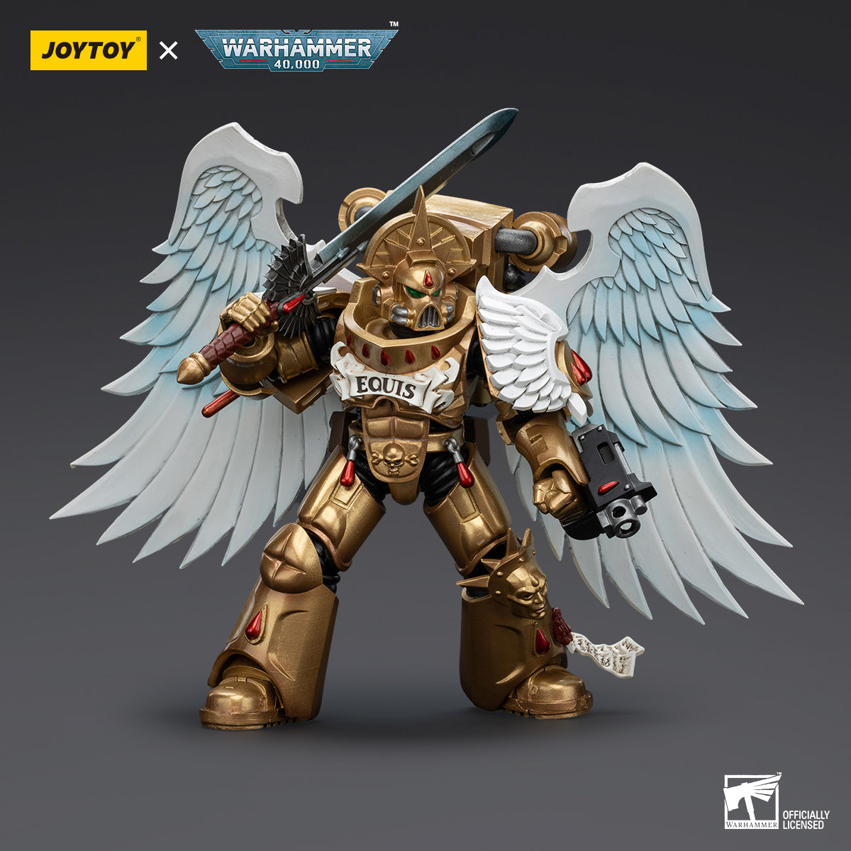JOYTOY Action Figure 1/18 Blood Angels Sanguinary Guard with Encarmine Sword 2 Model Birthday Gifts 