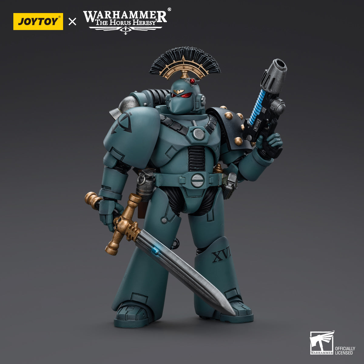 JOYTOY Action Figure 1/18 Sons of Horus MKVI Tactical Squad Sergeant with Power Sword Model Birthday Gifts 
