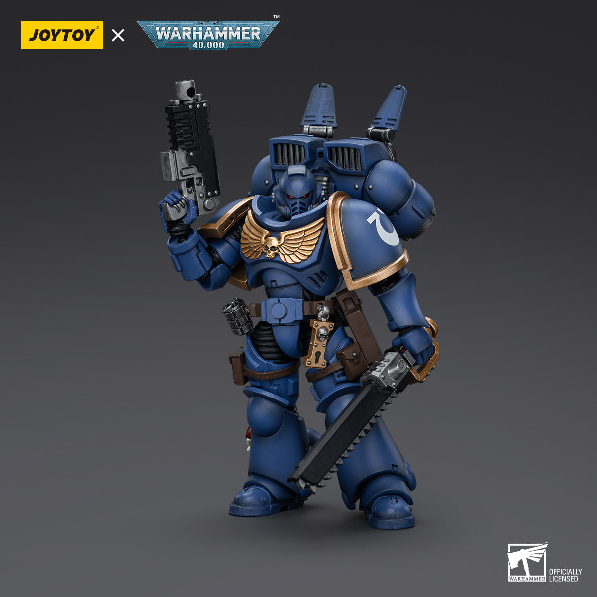 JOYTOY Action Figure 1/18Ultramarines Jump Pack Intercessors Intercessor 1 Model Birthday Gifts