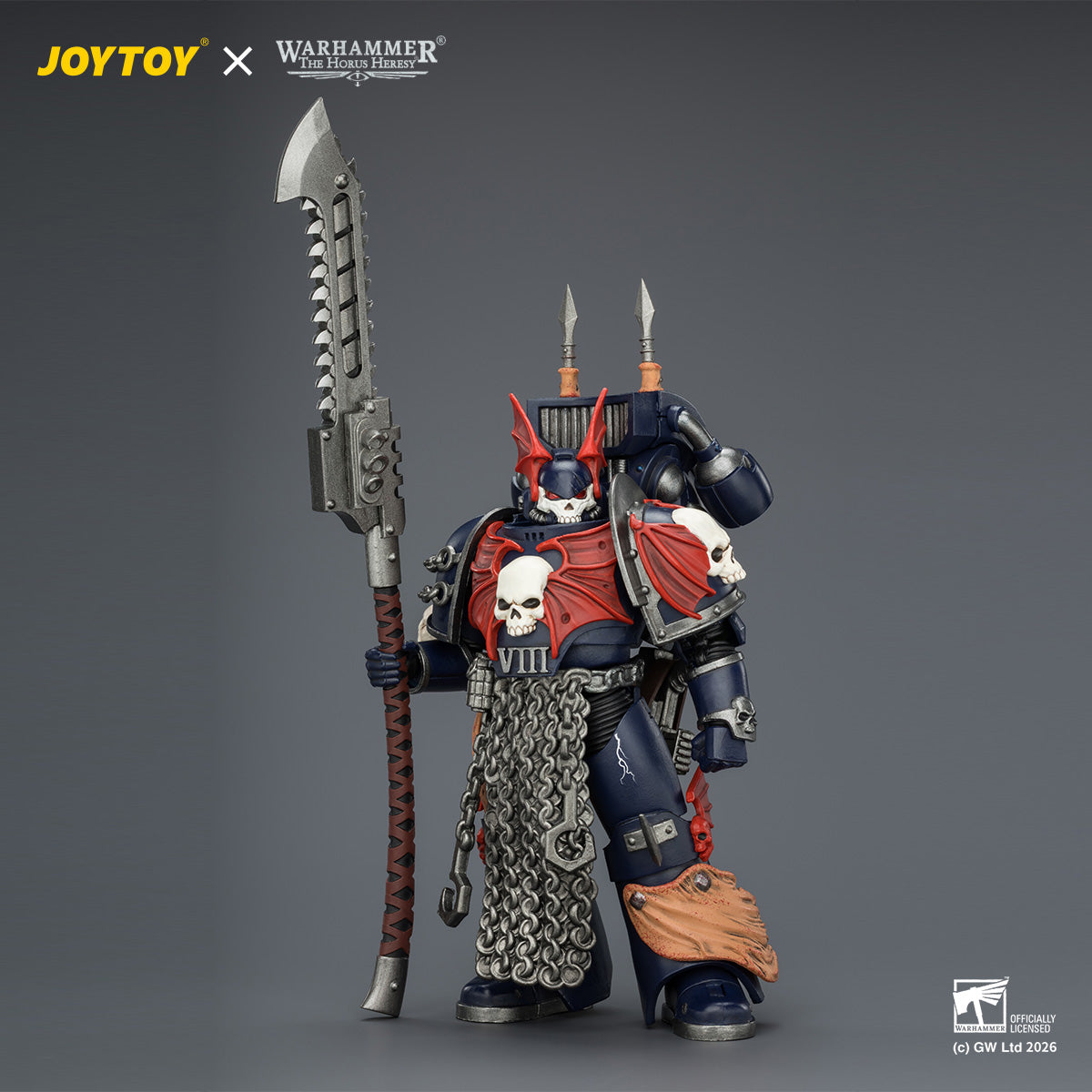 JOYTOY Warhammer  Night Lords Legion Praetor with Jump pack Collection Model Birthday Gifts
