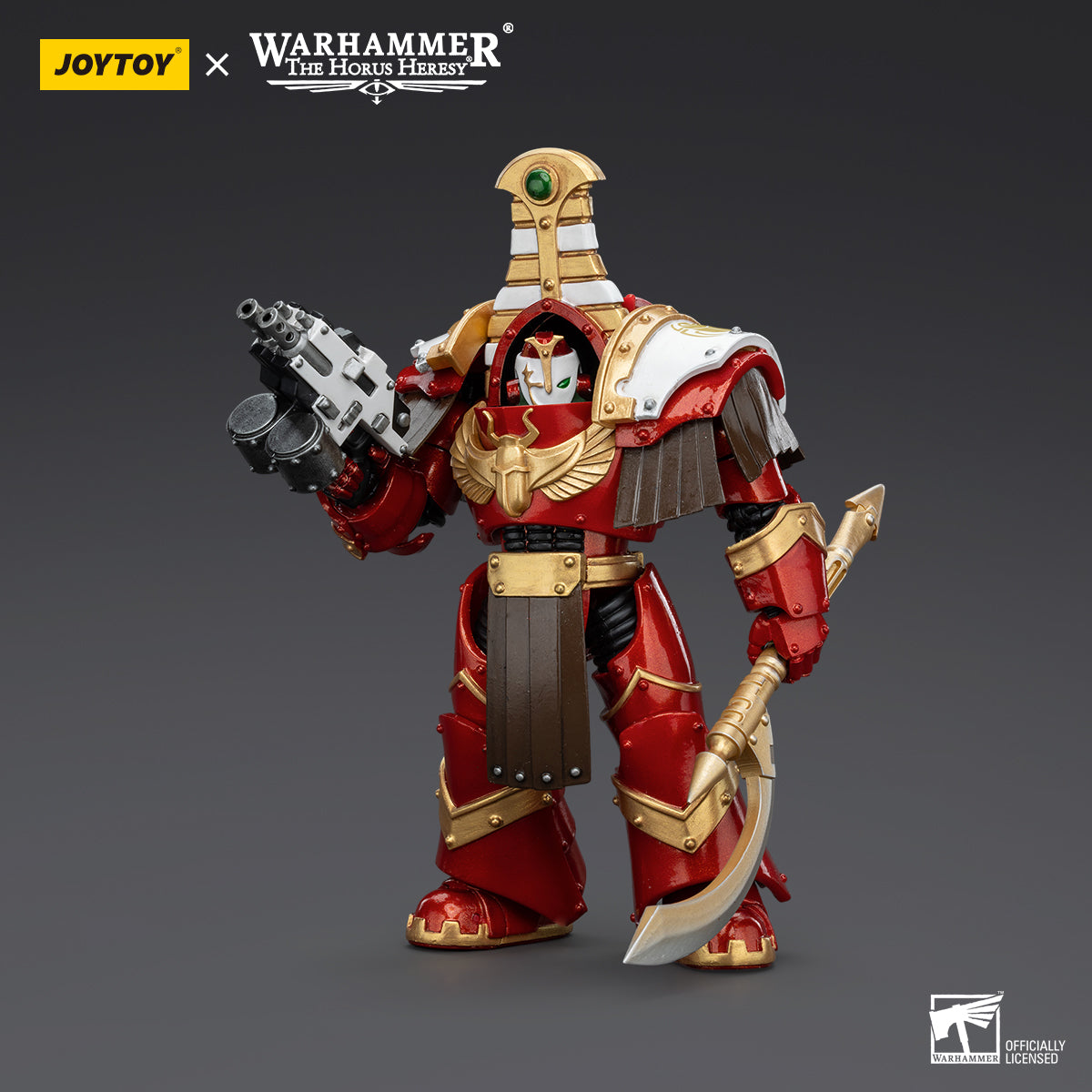 JOYTOY Action Figure 1/18 Thousand Sons Sekhmet Terminator Cabal Sekhmet With Combi-Bolter And Achea Force Weapon Model Birthday Gifts 