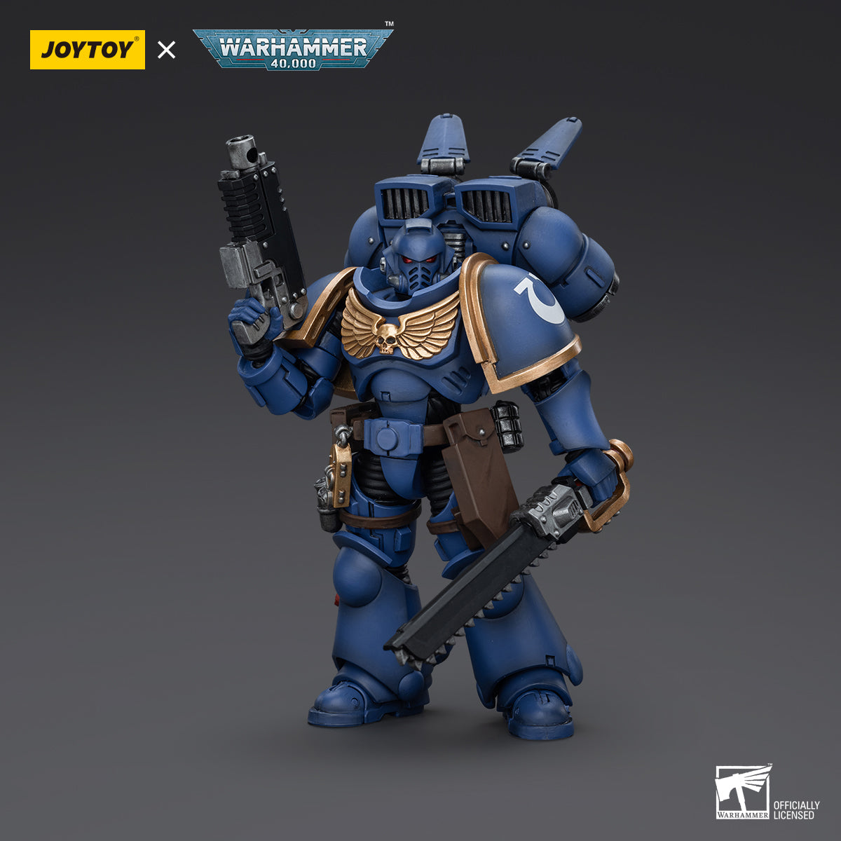 JOYTOY Action Figure 1/18 Ultramarines Jump Pack Intercessors Intercessor 2 Model Birthday Gifts