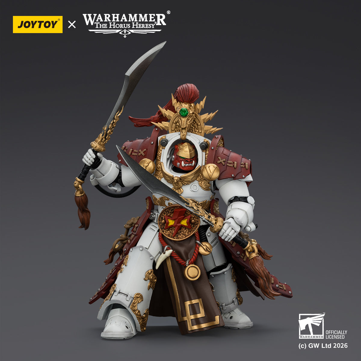 JOYTOY Warhammer  White Scars Qin Xa - Master of the Keshig with paired blades‘theTails of the Dragon'  Collection Model Birthday Gifts
