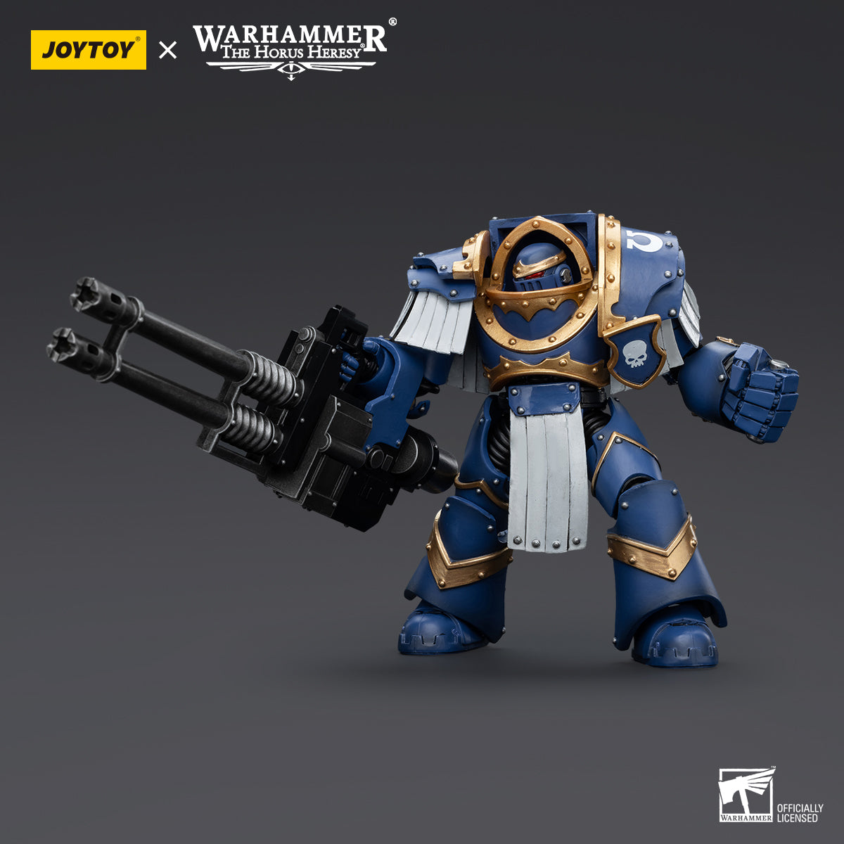 JOYTOY Action Figure 1/18 Uitramarines Cataphractii Terminator Squad Terminator with Reaper Autocannon Model Birthday Gifts 
