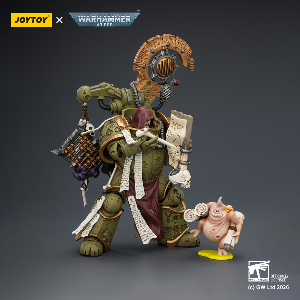 JOYTOY Warhammer 40k Death Guard Tallyman with Plasma Pistol Collection Model Birthday Gifts