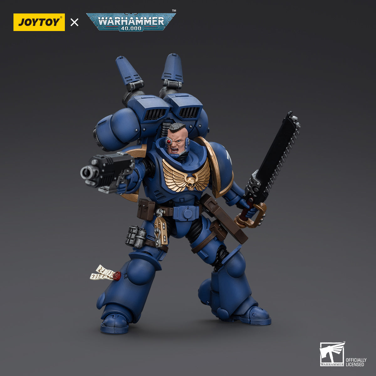 JOYTOY Action Figure 1/18 Ultramarines Jump Pack Intercessors Intercessor 2 Model Birthday Gifts