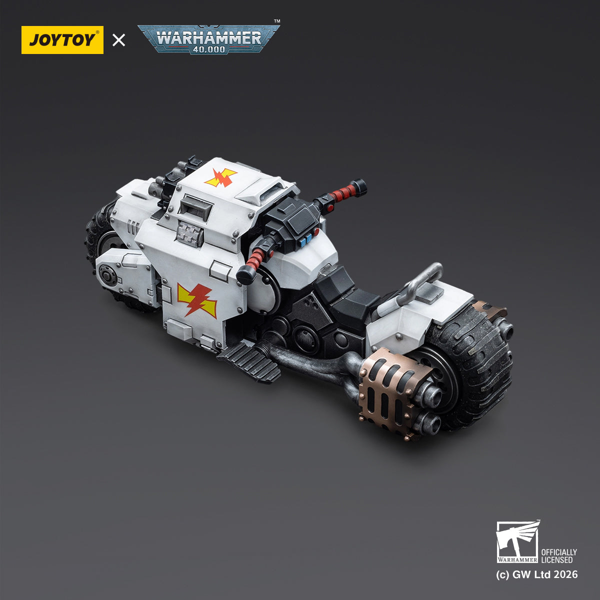 JOYTOY 1/18 Warhammer The Horus Heresy Action Figure White Scars Raider-pattern Combat Bike
