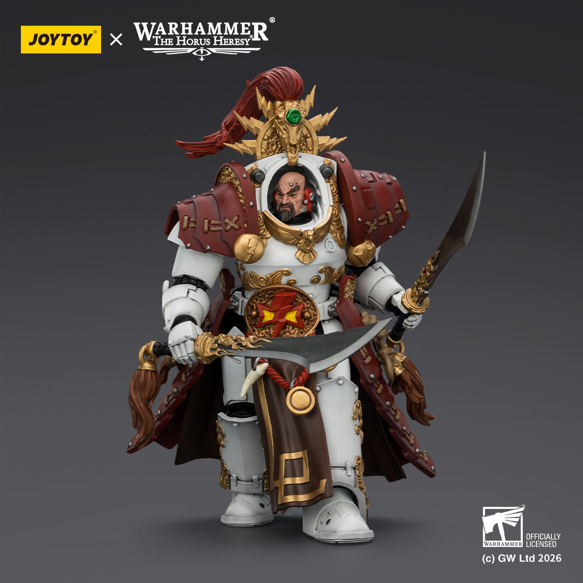 JOYTOY Warhammer  White Scars Qin Xa - Master of the Keshig with paired blades‘theTails of the Dragon'  Collection Model Birthday Gifts