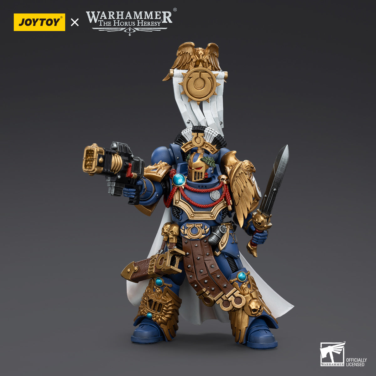 JOYTOY Action Figure 1/18 Ultramarines Legion Praetor with Power Sword and Volkite Serpenta Model Birthday Gifts 