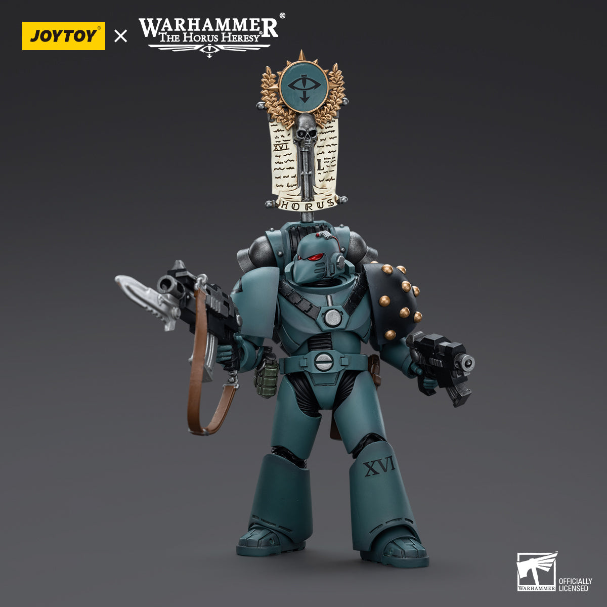 JOYTOY Action Figure 1/18 Sons of Horus MKVI Tactical Squad Legionary with Legion Vexilla Model Birthday Gifts 