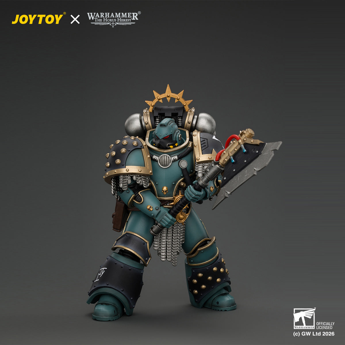 JOYTOY Warhammer "The Horus Heresy"  1/18  STARCRAFT Action Figure  Sons of Horus Herald Consul with Icon of Allegiance, Bolt Pistol and Power Weapon