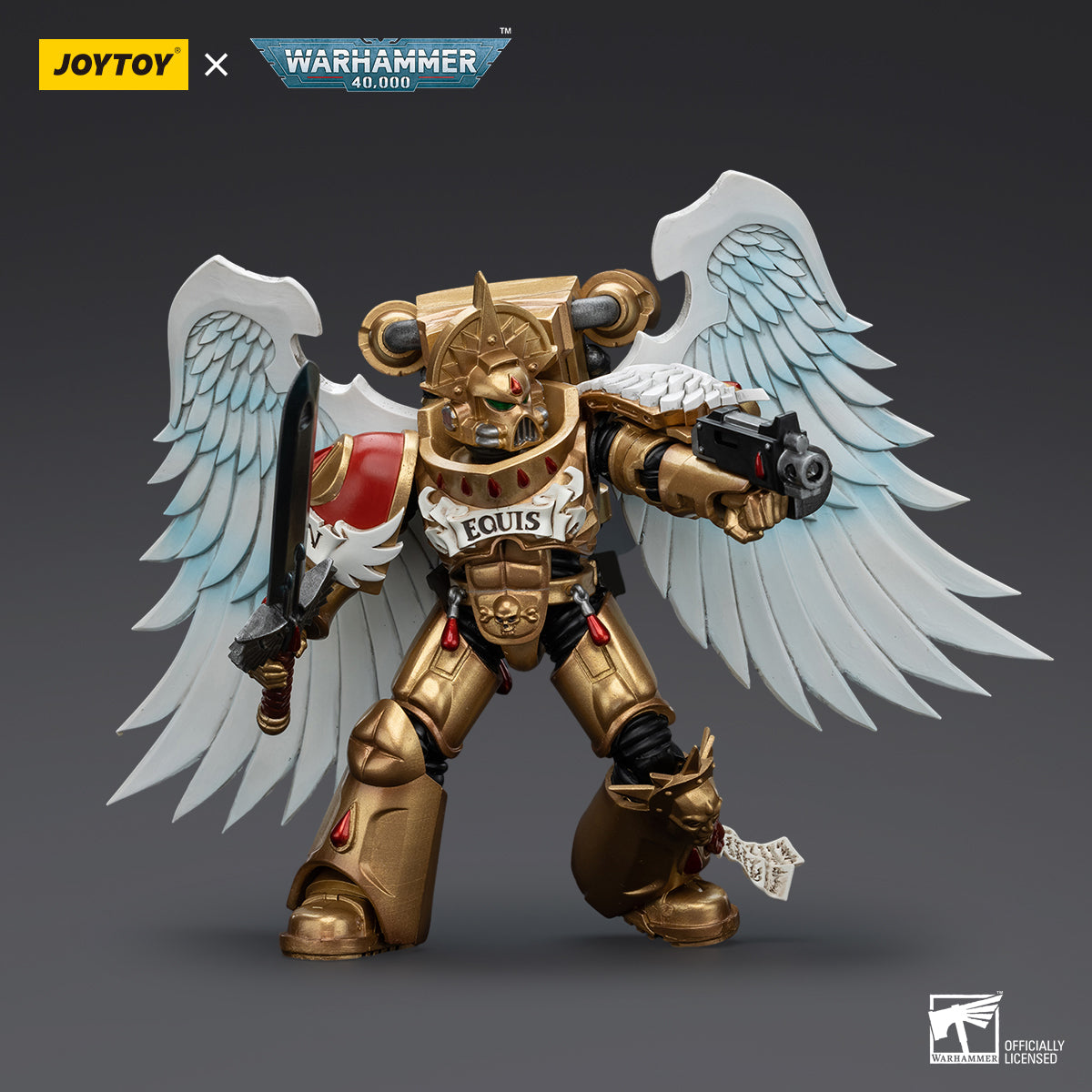 JOYTOY Action Figure 1/18 Blood Angels Sanguinary Guard with Encarmine Sword 2 Model Birthday Gifts 
