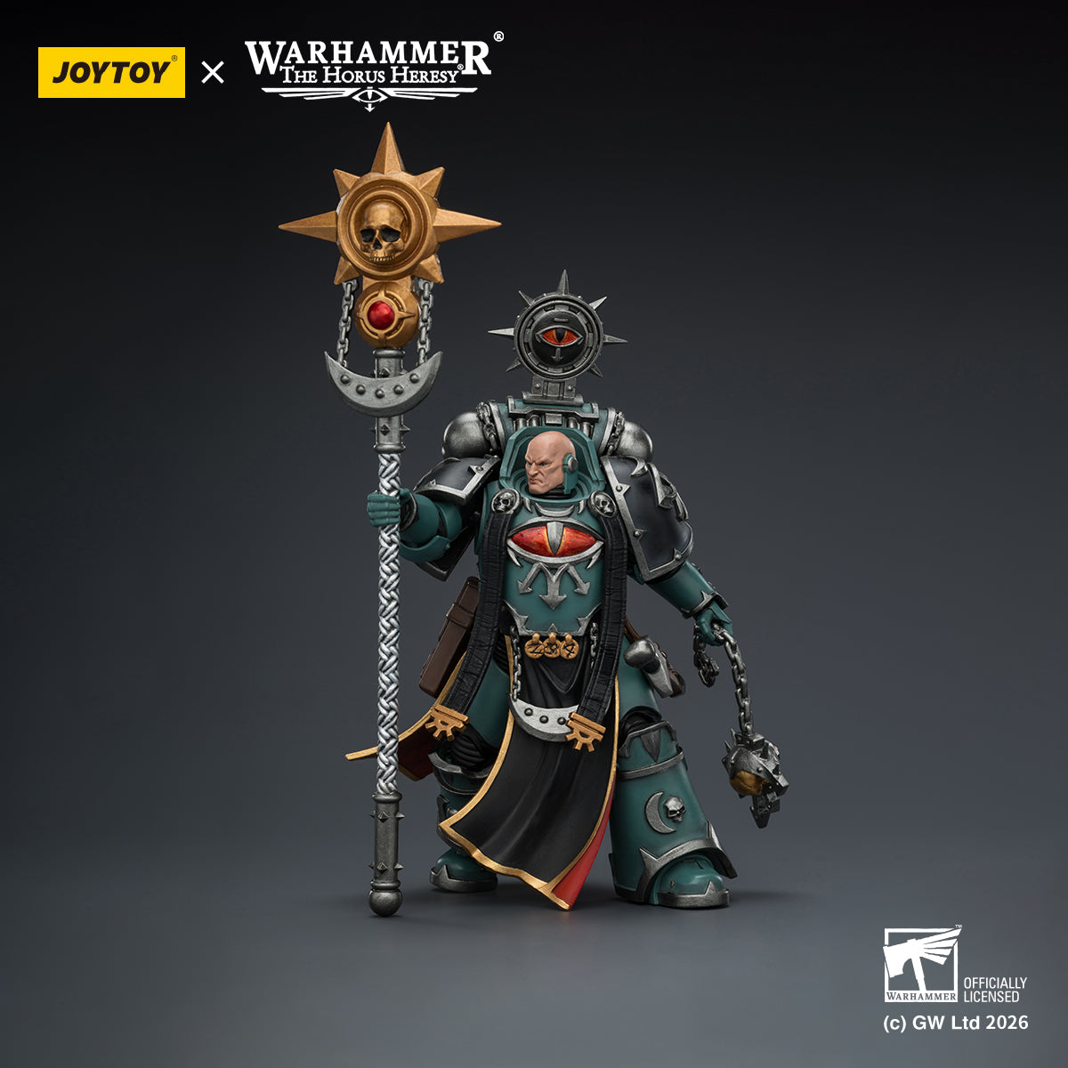 JOYTOY Warhammer Action Figure  Sons of Horus Dark Emissary Consul with Staff of Dark Authority  Collection Model Birthday Gifts