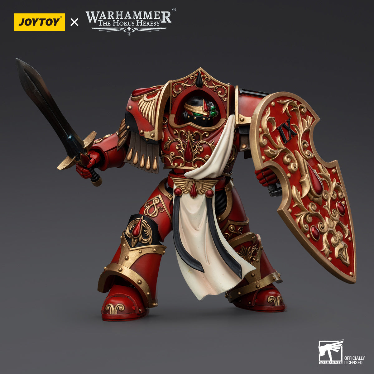 JOYTOY Action Figure 1/18Blood Angels Crimson Paladins Squad Crimson Paladin with Iliastus Assault Cannon Model Birthday Gifts 