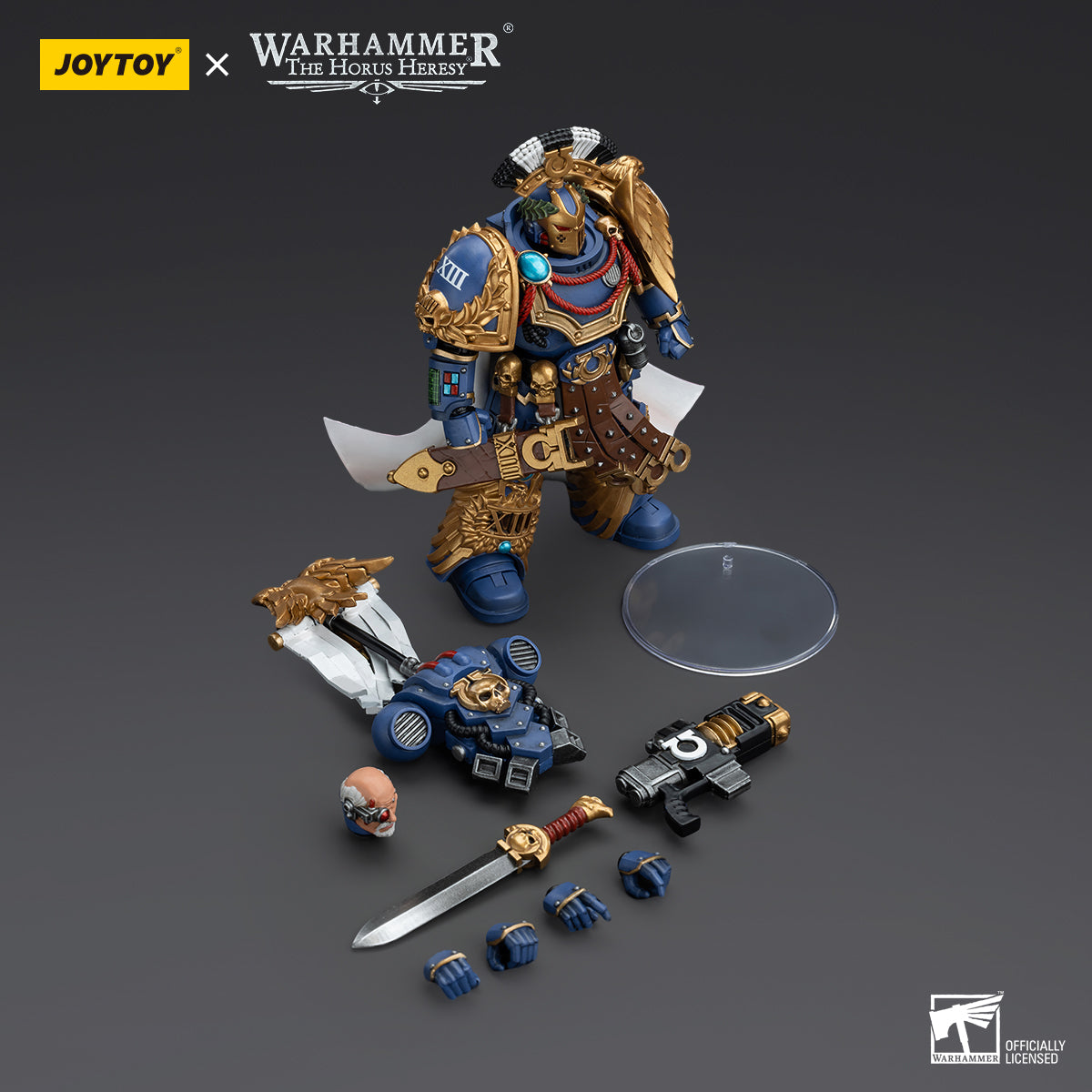 JOYTOY Action Figure 1/18 Ultramarines Legion Praetor with Power Sword and Volkite Serpenta Model Birthday Gifts 
