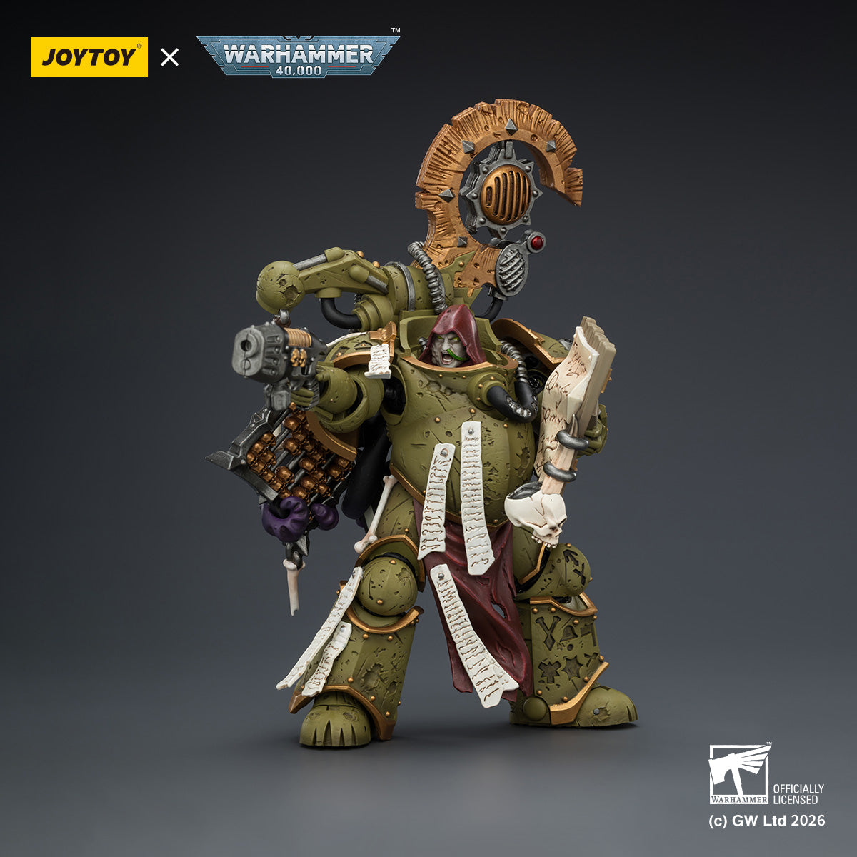 JOYTOY Warhammer 40k Death Guard Tallyman with Plasma Pistol Collection Model Birthday Gifts