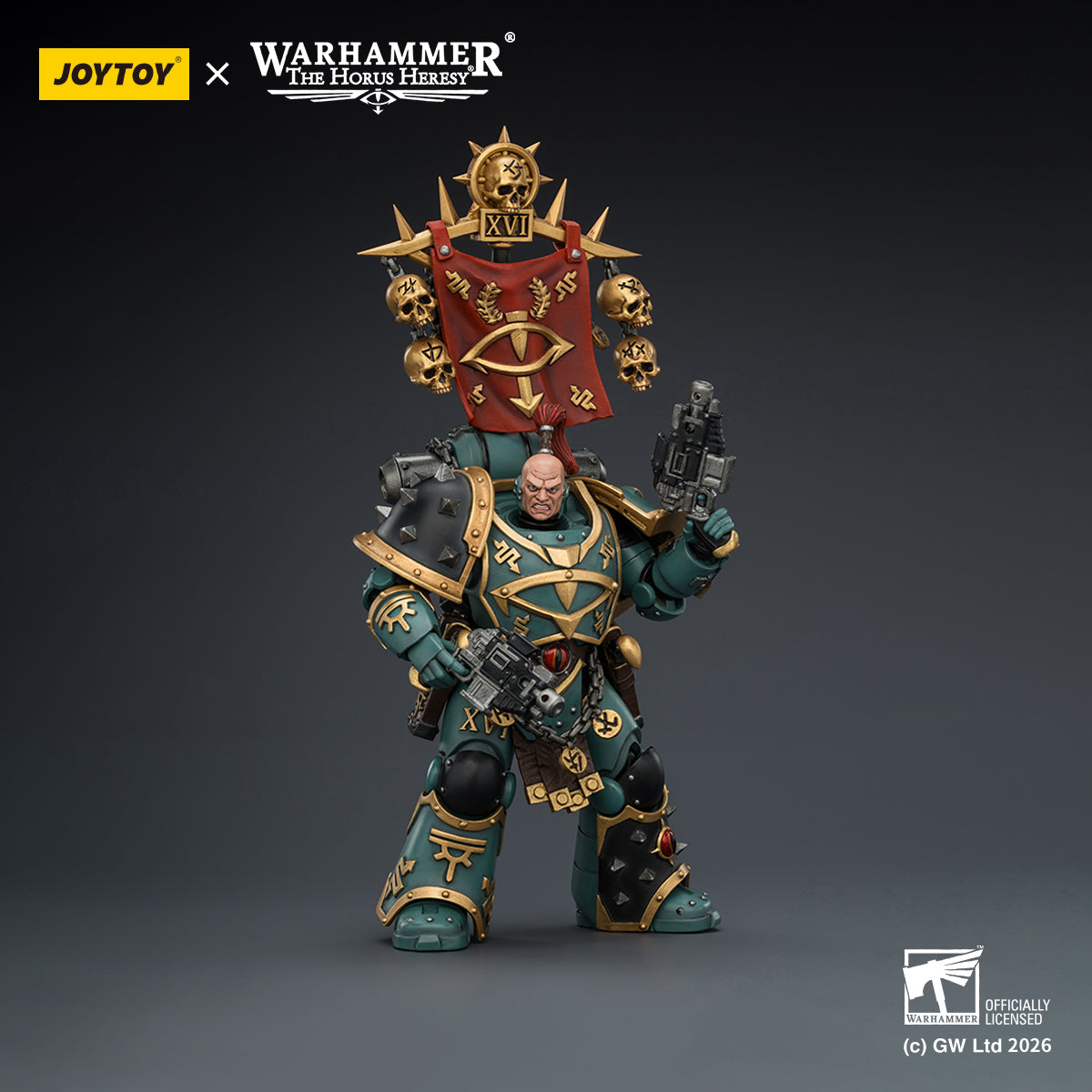 JOYTOY Warhammer Action Figure  Sons of Horus Vheren Ashurhaddon Master of the True Sons, with the Axe Serpentis   Collection Model Birthday Gifts