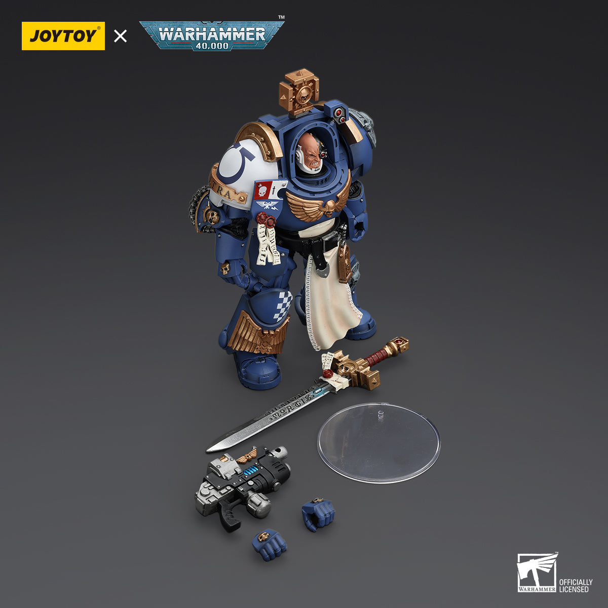 JOYTOY Action Figure 1/18 Ultramarines Captain In Terminator Armor Model Birthday Gifts 